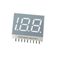 FYT-5031BUY-21 LED DISPLAY 7 SEGMENT 3DIGIT 12.7MM (+) YELLOW - 1