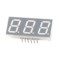 FYT-5231BUG-21 LED DISPLAY 7 SEGMENT 3DIGIT 13.2MM (+) GREEN - 1