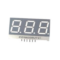 FYT-5633AUHR-11 LED DISPLAY 7 SEGMENT 3DIGIT 4.2MM (-) RED - 1