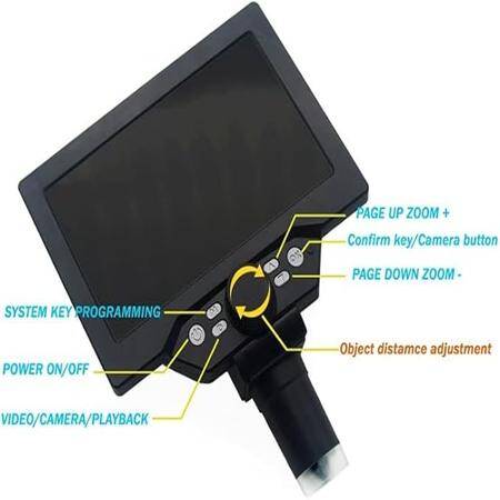 G1200 1200x 12MP Digital Electronic Microscope 7 Inch LCD Display For PCB Motherboard Repaire AU Plug Without Battery - 3