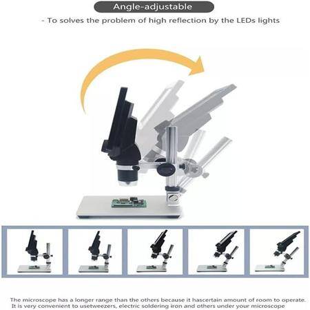 G1200 1200x 12MP Digital Electronic Microscope 7 Inch LCD Display For PCB Motherboard Repaire AU Plug Without Battery - 5