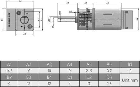 GA12-N20 12V 1000RPM Micro DC Reducer Motor Encoder With Wire - 2