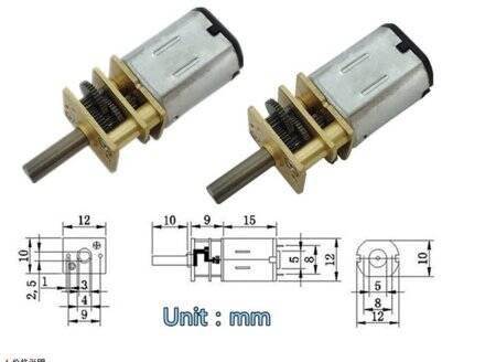 GA12-N20 12V 300RPM Micro DC Reducer Motor Encoder With Wire - 3