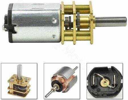 GA12-N20 3V 25RPM Mikro DC Metal Dişli Redüktörlü Motor - 5