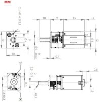 GA12-N20 3V 75RPM Micro DC Metal Gear Reduction Motor - 3