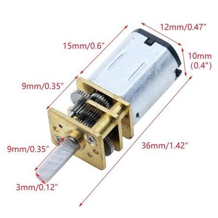 GA12-N20 6V 30RPM Micro DC Reducer Motor Encoder With Wire - 2