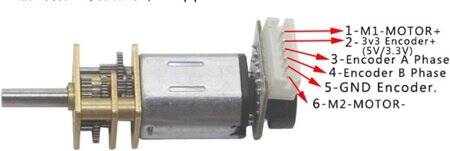 GA12-N20 6V 750RPM Micro DC Reducer Motor Encoder With Wire - 4