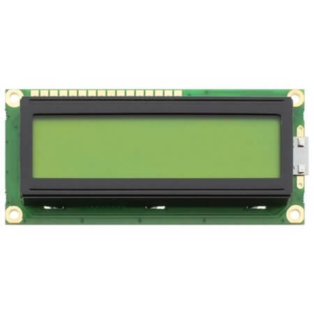 GDM1602K-FL-YBS LCD CHARACTER 16X2 STN YELLOW GREEN 5V - 1