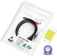 Geniş Açılı 3V 20mA 257 Beyaz Dikdörtgen Led 18mm Bacak Uzunluğu - 1