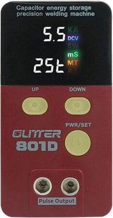 GLITTER 801A+ Enerji Depolama Kapasitör Enerji Depolama Kaynak Makinesi +70A Kaynakçı Kalemi + Gerilim Ölçüm Kalemi US Fişli - 2