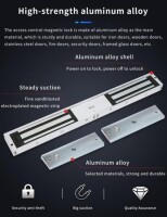 Glue Waterproof 250KG DC12V/500-600MA Two-Wire Magnetic Lock Right Outlet - 4