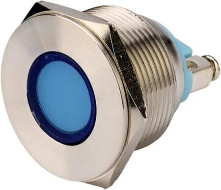 Green 10-24V 16mm LED Metal Indicator Light - 4