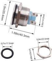 Green 24V AD22C-12 LED Metal Indicator Light - 4