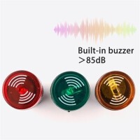 Green AC/DC36V 16mm AD16-16SM LED Signal Indicator Built-in Buzzer - 4