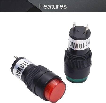 Green AC/DC36V NXD-212 Small LED Signal Indicator Light - 3