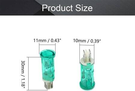 Green AC220V MDX-11A Butterfly Type Indicator Light - 2