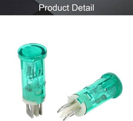 Green AC220V MDX-11A Butterfly Type Indicator Light - 3
