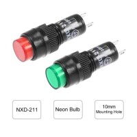 Green AC220V NXD-211 Small LED Signal Indicator Light - 4