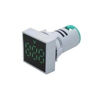Green AC60-500V 22mm AD16-22FSV Square Frosted Surface LED Voltmeter Indicator Light - 1
