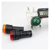 Green AC/DC110V 22mm AD16-22SM LED Signal Indicator Built-in Buzzer - 3