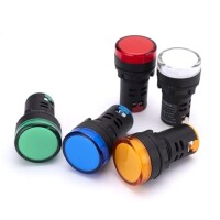 Green AC/DC12V 22mm AD16-22DS LED Power Pilot Signal Light Lamp - 1