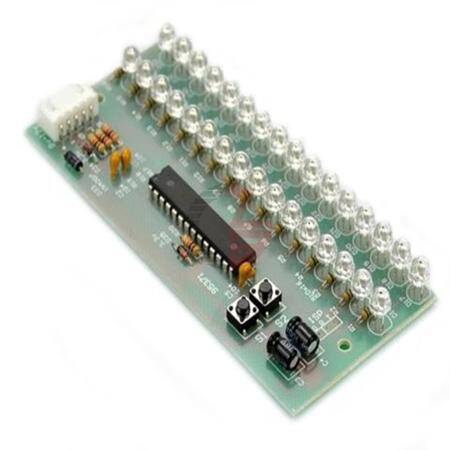 Green DC8V-12V 16 Led Dual Channel MCU Adjustable Display Pattern Led Vu Meter Level Indicator Amplifier - 2