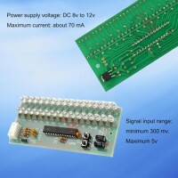 Green DC8V-12V 16 Led Dual Channel MCU Adjustable Display Pattern Led Vu Meter Level Indicator Amplifier - 4