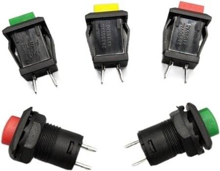 Green DS-426 12mm Self-Locking Small Push Button Switch - 2