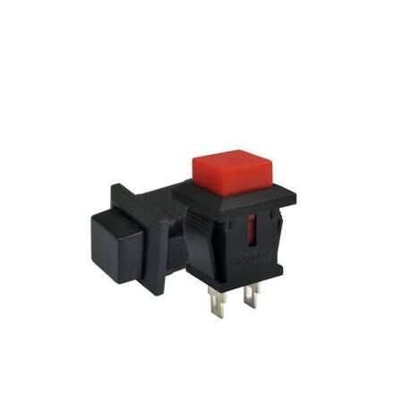Green DS-431 2 PIN Off-On Self-Reset Square Push Button Switch - NC Press Break - 1