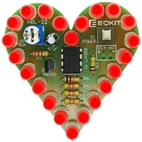 Green Electronic DIY Kit Heart Shape Breathing Lamp Kit - 1
