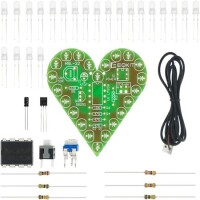 Green Electronic DIY Kit Heart Shape Breathing Lamp Kit - 2