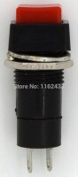 Green PBS-12A 12mm 2 PIN Off-On Self-Locking Self-Reset Square Push Button Switch - 5