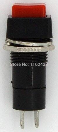 Green PBS-12A 12mm 2 PIN Off-On Self-Locking Self-Reset Square Push Button Switch - 5