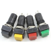 Green PBS-12B 12mm 2 PIN Off-On Momentary Self-Reset Square Push Button Switch - 1