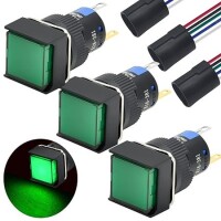 Green PBS-12B 12mm 2 PIN Off-On Momentary Self-Reset Square Push Button Switch - 2