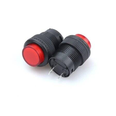 Green R16-503A 16mm 2 PIN Momentary Self-Reset Mini Push Button Switch Without Light - 3