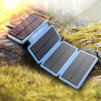 Green Removable Solar Energy Charger Quick Charge 2000MA With 6 Boards - 2