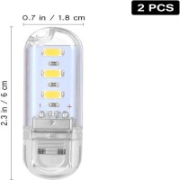 Gün Işığı Mini U Şeklinde Gece Lambası 3 Led - Dokunmatik Anahtarlı - 3