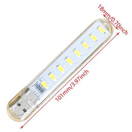 Gün Işığı Mini U Şeklinde Gece Lambası 8 Led 5V - 2