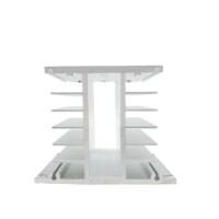 H Shape Aluminum Three-Phase Solid State Relay SSR Heat Sink Base Small Type Heat Radiator For 10A to100A Size:110x100x80MM - 3