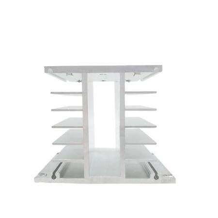 H Shape Aluminum Three-Phase Solid State Relay SSR Heat Sink Base Small Type Heat Radiator For 10A to100A Size:110x100x80MM - 3