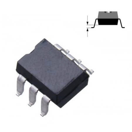 H11AA1-X007T TRANSISTOR OPTOISOLATOR 5.3KV W/BASE 6SMD - 1