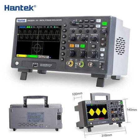 Hantek DSO2D15 150Mhz 2CH Signal Generation Oscilloscope With Signal Source US Plug - 3