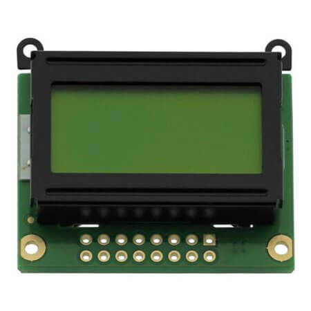 HC080202C-VA LCD CHARACTER 8X2 STN POSITIVE YELLOW GREEN 5V - 1
