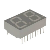 HDSP-521A LED DISPLAY 7 SEGMENT 2DIGIT 14.2MM (+) RED - 1