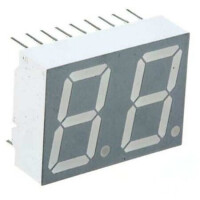 HDSP-5521 LED DISPLAY 7 SEGMENT 2DIGIT 14.2MM (+) RED - 1