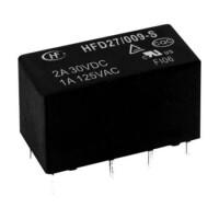 HFD27/012-S RELAY 12VDC 2A DPDT THT - 1