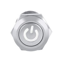 High Head 12mm 110-220V Waterproof Momentary Self-Reset Metal Push Button Switch With White Led Light And Switch Socket Button Connector - 2