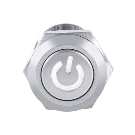 High Head 12mm 110-220V Waterproof Momentary Self-Reset Metal Push Button Switch With White Led Light And Switch Socket Button Connector - 2