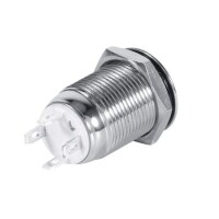 High Head 12mm 110-220V Waterproof Momentary Self-Reset Metal Push Button Switch With White Led Light And Switch Socket Button Connector - 3